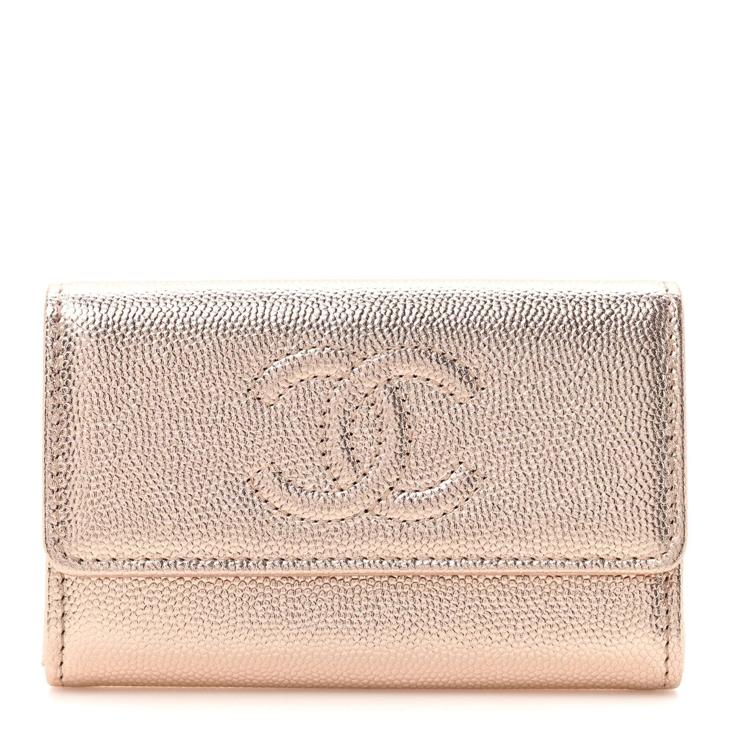 Chanel — Metallic CC Flap Card Holder — Accessory — resale