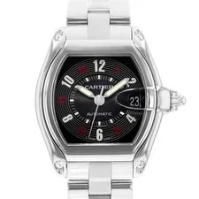 Cartier — Cartier Roadster W62002V3 2510 38mm Black Arabic Steel Automatic 2002 — Watch — resale