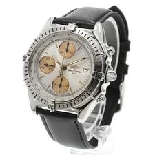 【junk】Breitling Chronomat 81950 Automatic Chronograph 39mm Silver Gold Dial Auth 2