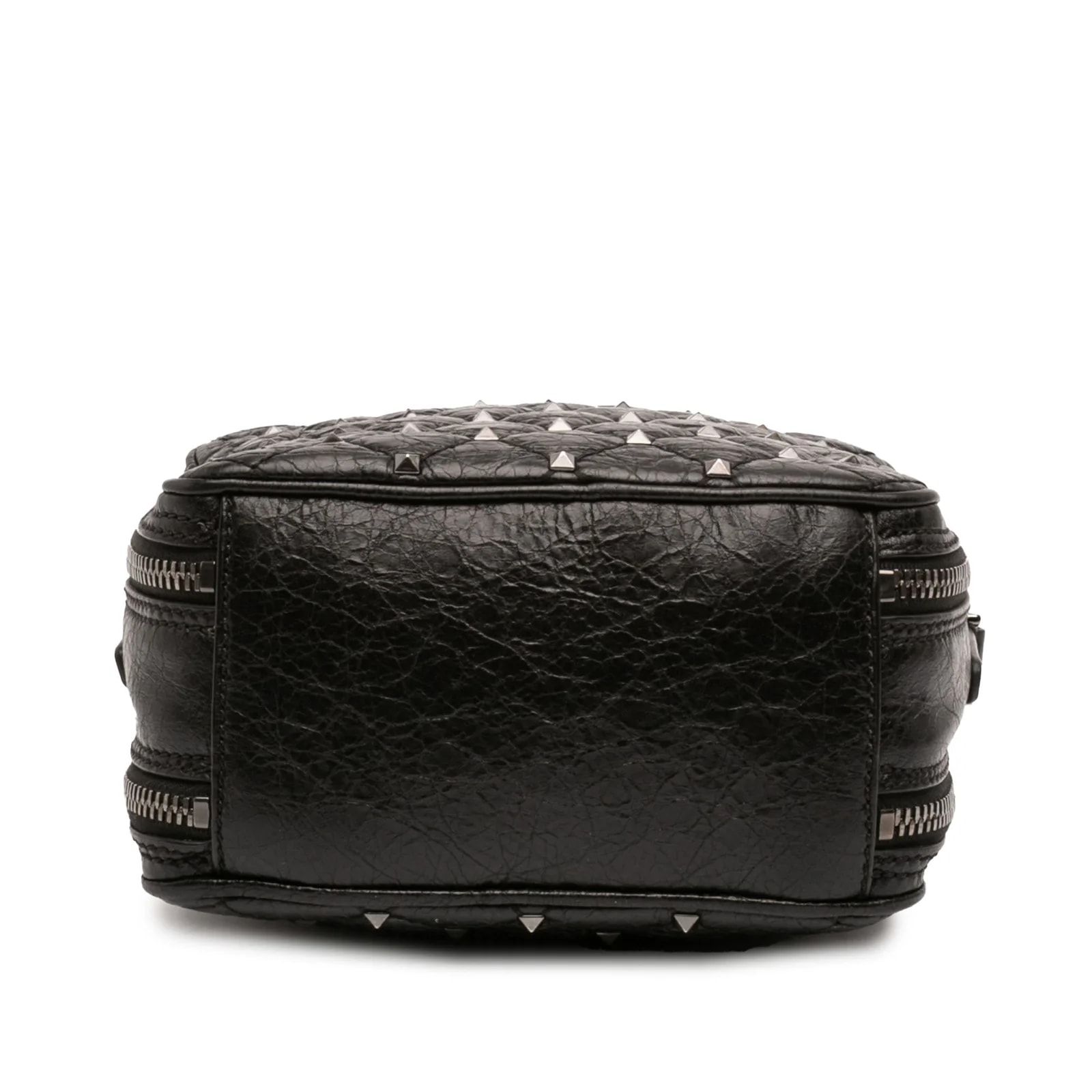 Crinkled Rockstud Double Zip Camera 3