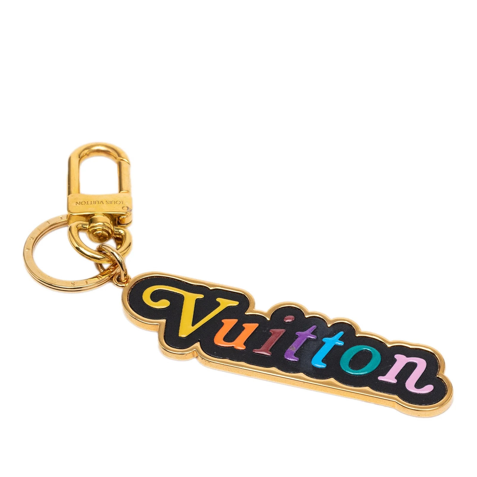Louis Vuitton — Enamel Logo New Wave Bag Charm and Key Holder — Accessory — resale