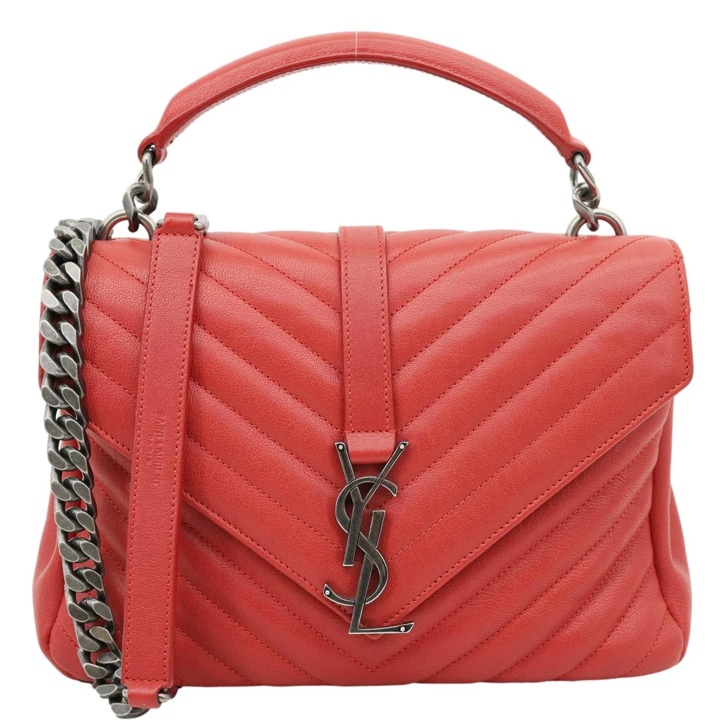Yves Saint Laurent — Yves Saint Laurent College Flap Medium Classic Chevron — Handbag — deal