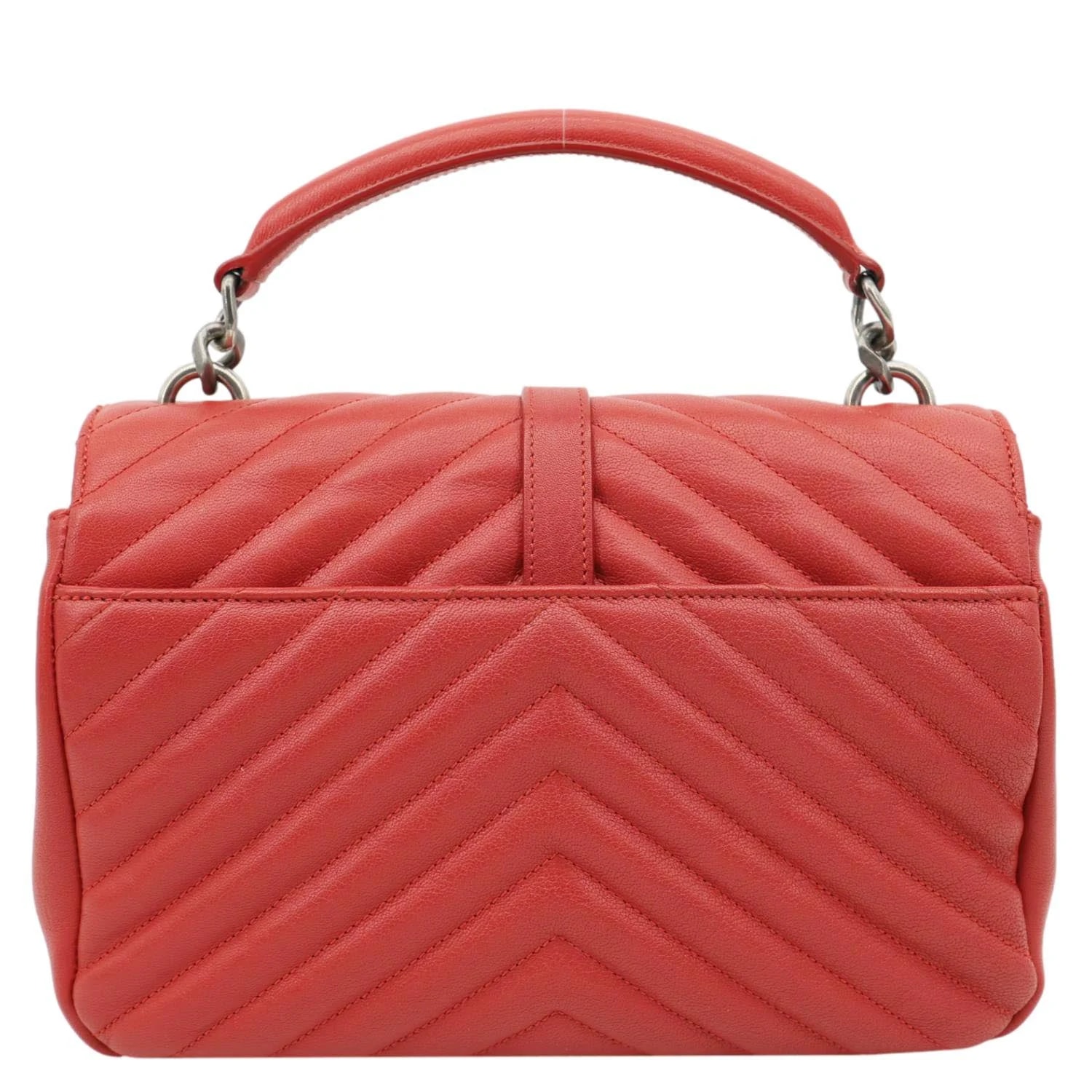 Yves Saint Laurent College Flap Medium Classic Chevron 4