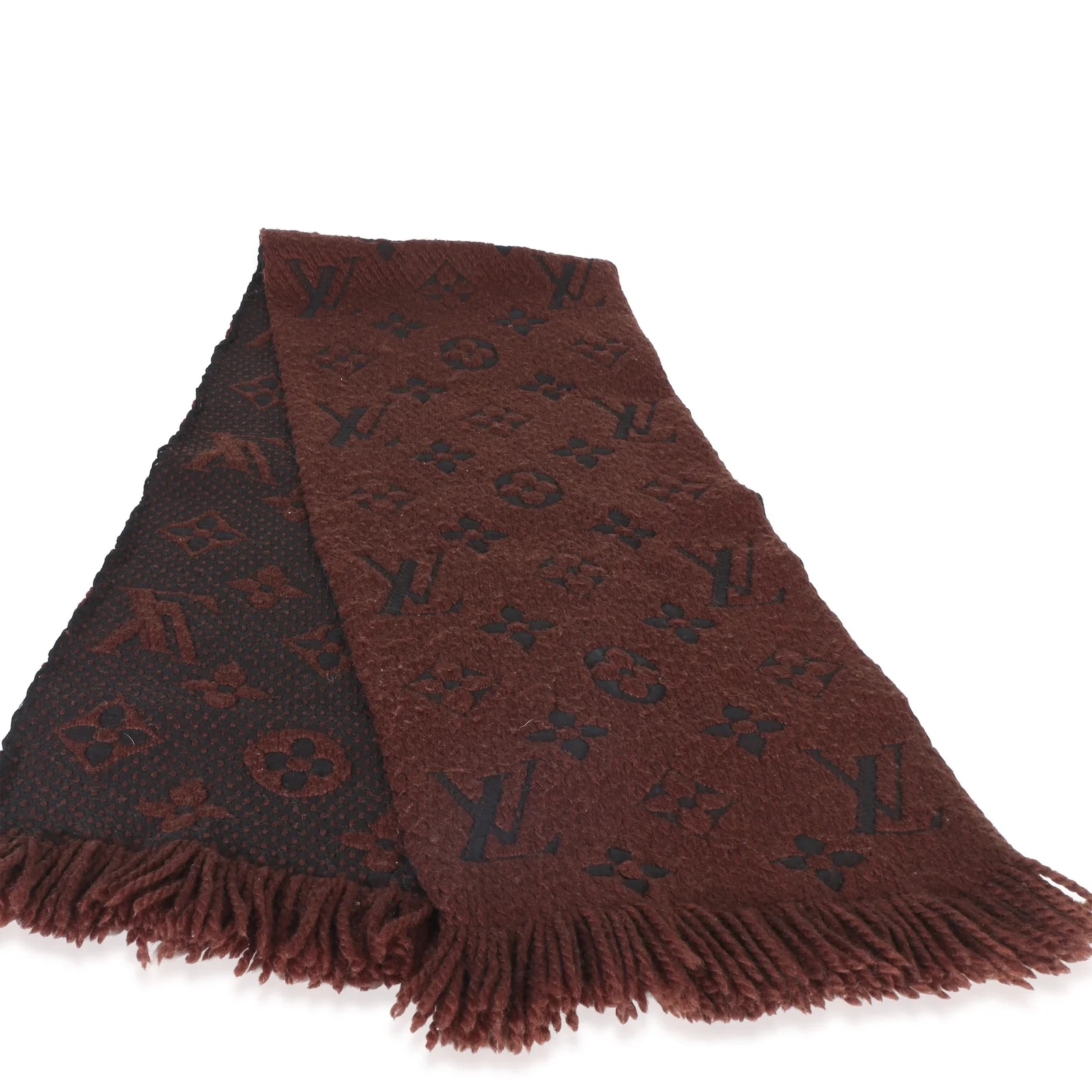 Louis Vuitton Logomania Fringe Scarf Fabric Scarves/wraps 4