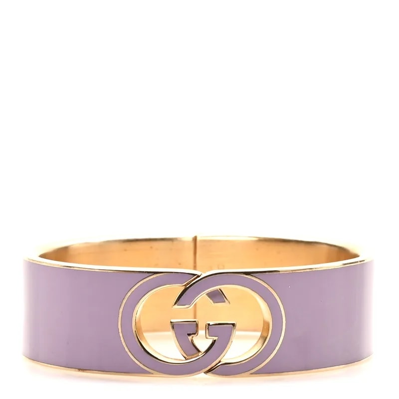 Gucci — Enamel Interlocking G Cuff — Jewelry — resale