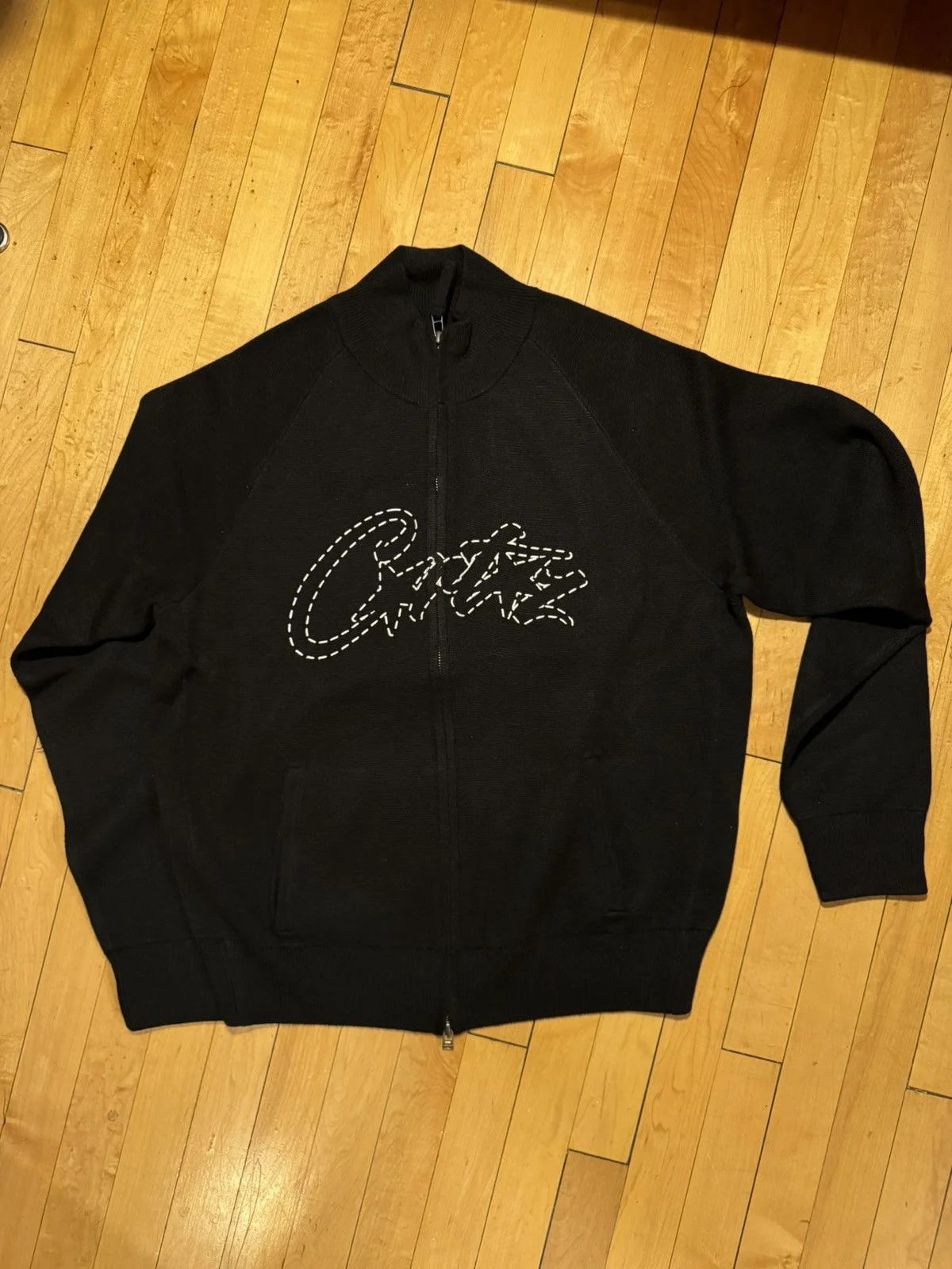 Corteiz — Corteiz Allstarz Knit Zip Up Sweater Jacket Black Men’s L — streetwear — resale