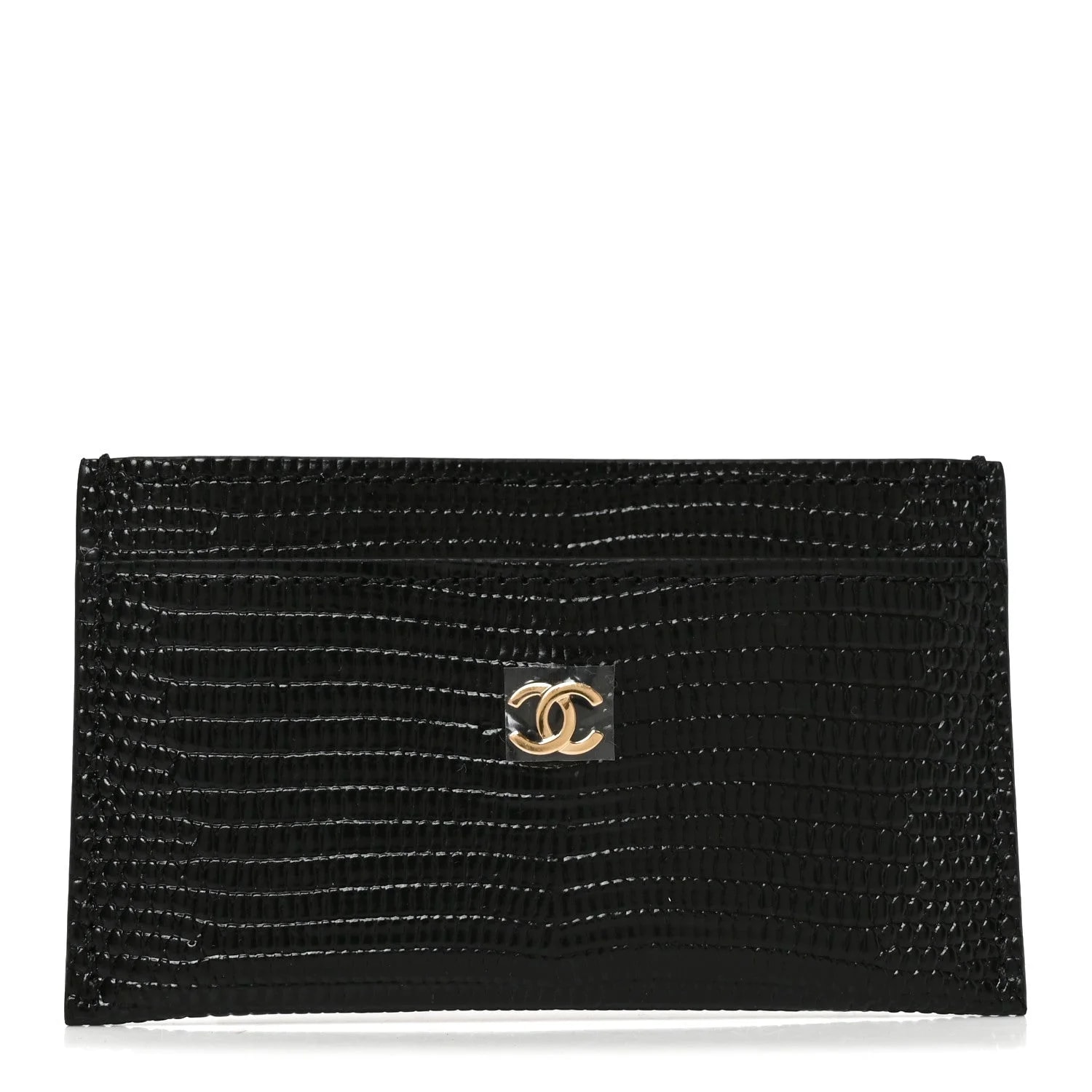 Chanel — Embossed Zip Card Holder — Accessory — resale