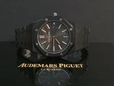 Audemars Piguet — Audemars Piguet Royal Oak Black Metal Analog Date W/ Box — Watch — resale