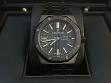 Audemars Piguet Royal Oak Black Metal Analog Date W/ Box 2