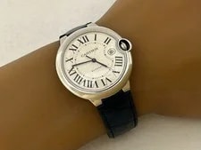 Cartier Ballon Bleu W69016Z4 3765 Silver Automatic Excellent A6661 2