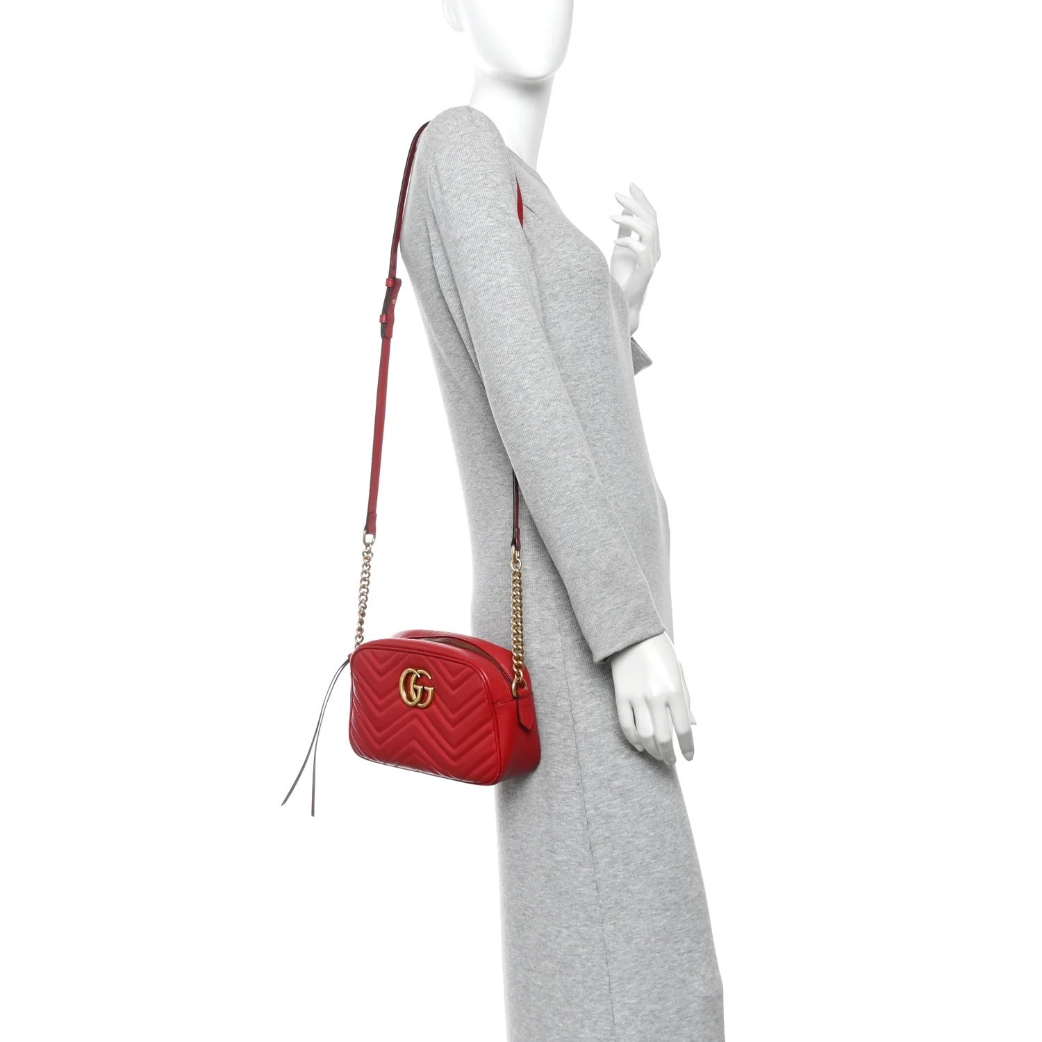Matelasse Small GG Marmont Chain Hibiscus 2