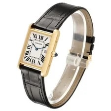 Cartier Tank Louis Silver Roman Dial Yellow Gold W1529756 Box Card 3