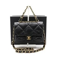 Chanel — Chanel Lamb CC Quilted Chain Top Handle Flap and 152893939 — Handbag — resale