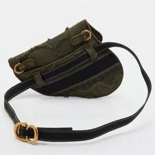 Dior Saddle Dark Embroidered Camouflage Belt 4