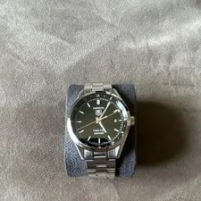 Tag Heuer — TAG Heuer Carrera Twin-Time Automatic Stainless Steel , Black Dial — Watch — resale