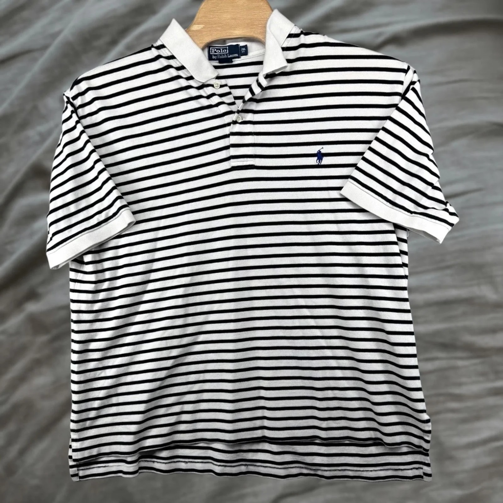 Polo Ralph Lauren — Polo Ralph Lauren Shirt ’S 2XL BIG Striped Embroidered Logo Polo — streetwear — resale