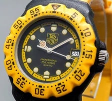 Tag Heuer — TAG Heuer 380.513/1 Black & Yellow Quartz 34mm From Japan — Watch — resale