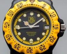 TAG Heuer 380.513/1 Black & Yellow Quartz 34mm From Japan 3