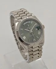 Rolex Day-Date 40 Olive Green Dial 18K White Gold 228239 2