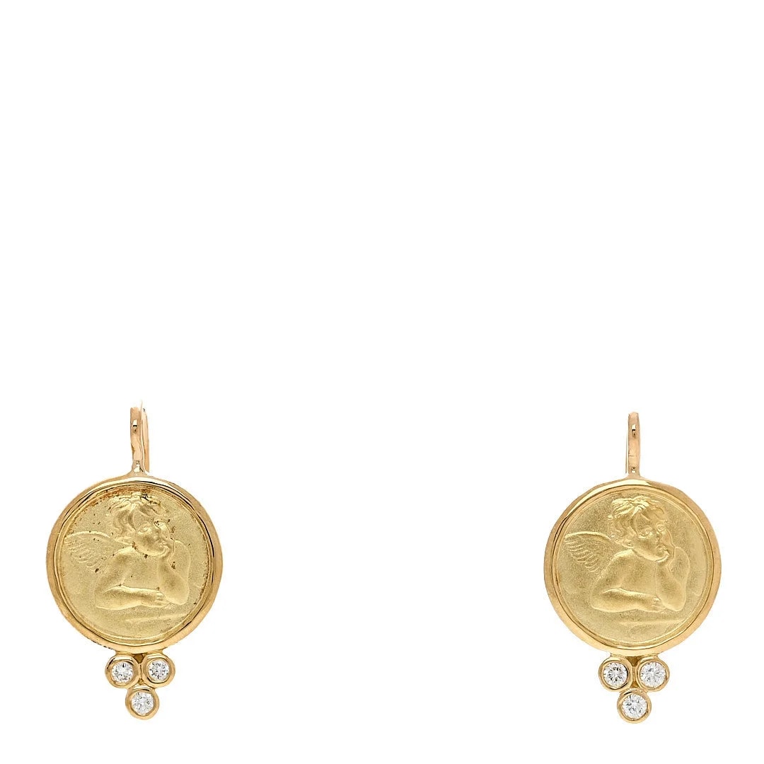 Temple St. Clair — 18K Yellow Gold Angel Drop — Jewelry — resale