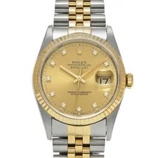 Rolex — Rolex Datejust 16233G Champagne/diamond 742612 — Watch — resale