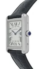 Cartier Tank Solo 3170 WSTA0030 Silver Dial Black Strap 24MM ' Quartz 2