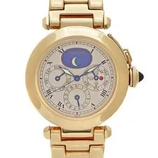 Cartier — Cartier Pasha 30003 39mm K18YG Dial Quartz Moonphase Box Papers #KN014 — Watch — resale