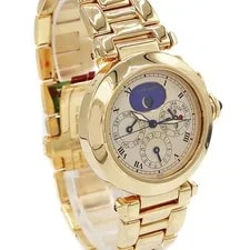Cartier Pasha 30003 39mm K18YG Dial Quartz Moonphase Box Papers #KN014 2
