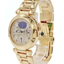 Cartier Pasha 30003 39mm K18YG Dial Quartz Moonphase Box Papers #KN014 3