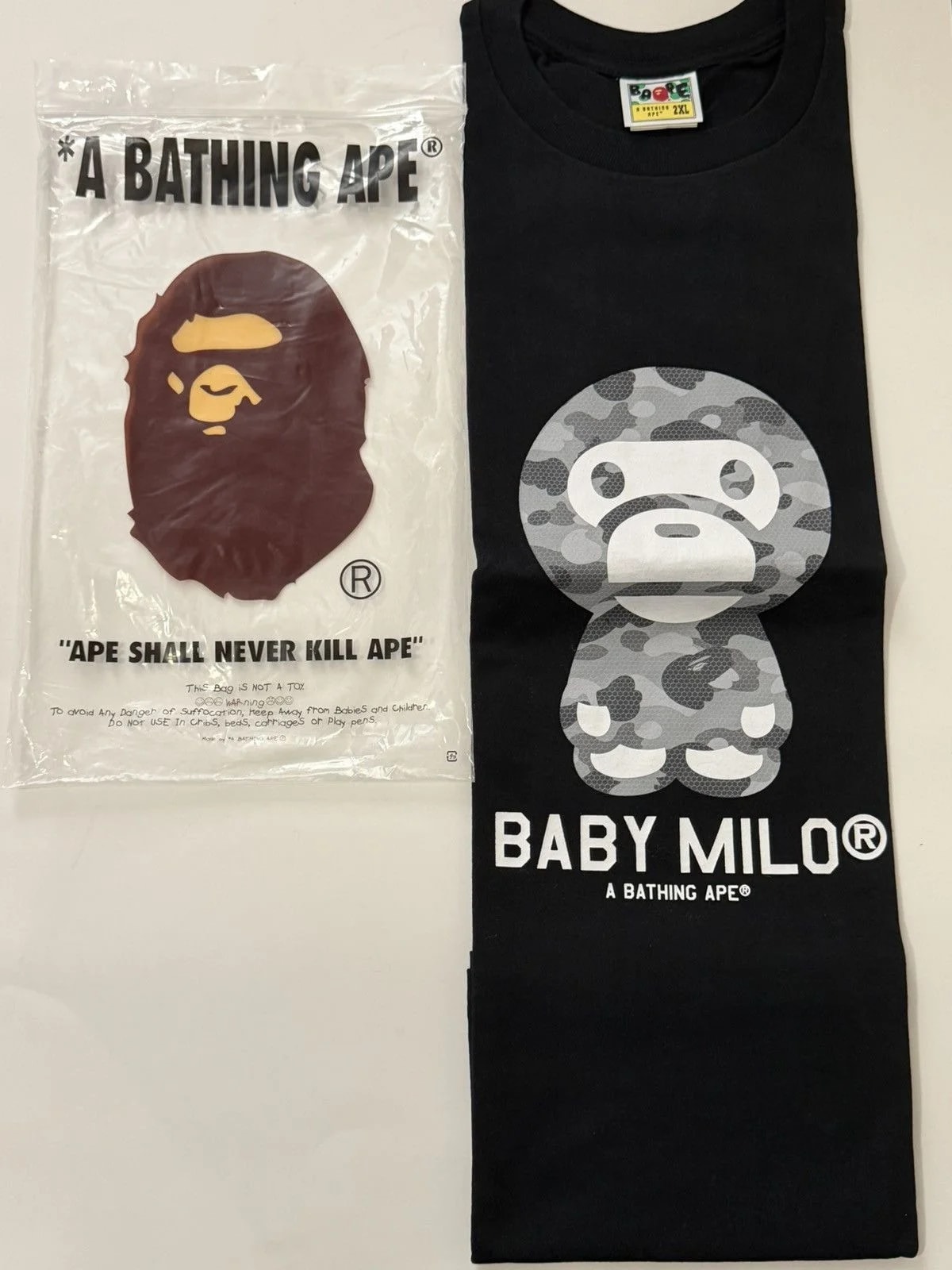 BAPE — Bape Milo Camo Honeycomb Tee. — streetwear — resale