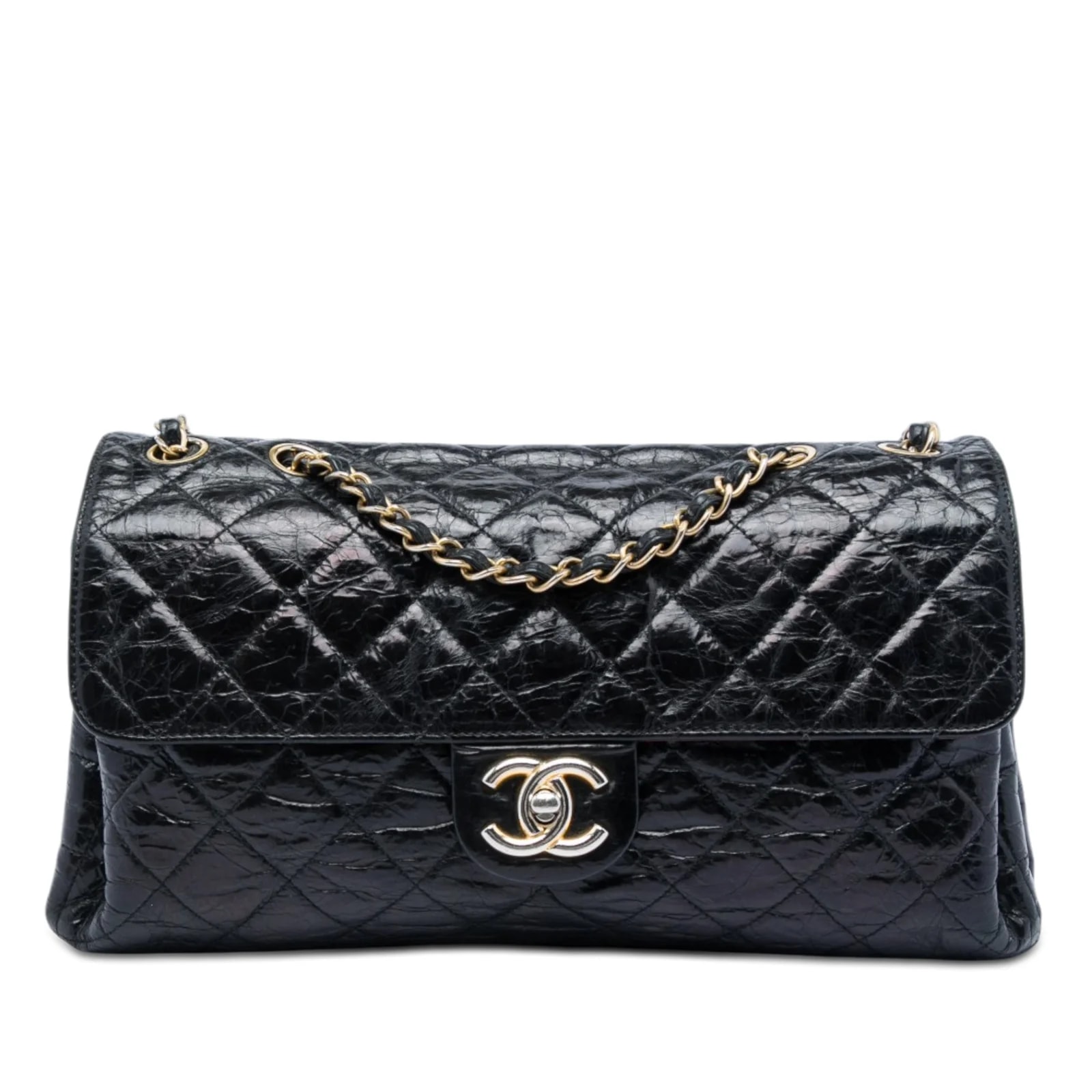 Chanel — CC Crumpled Straight Flap — Handbag — resale