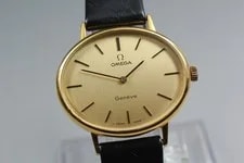 [Exc+5] Omega Geneve 511.417 Hand Wind Gold Dial 32mm Oval Two-hand 2