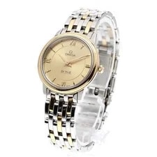 Omega de Ville Prestige 424.20.27.60.08.001 27mm SS Gold Dial #C7539 2