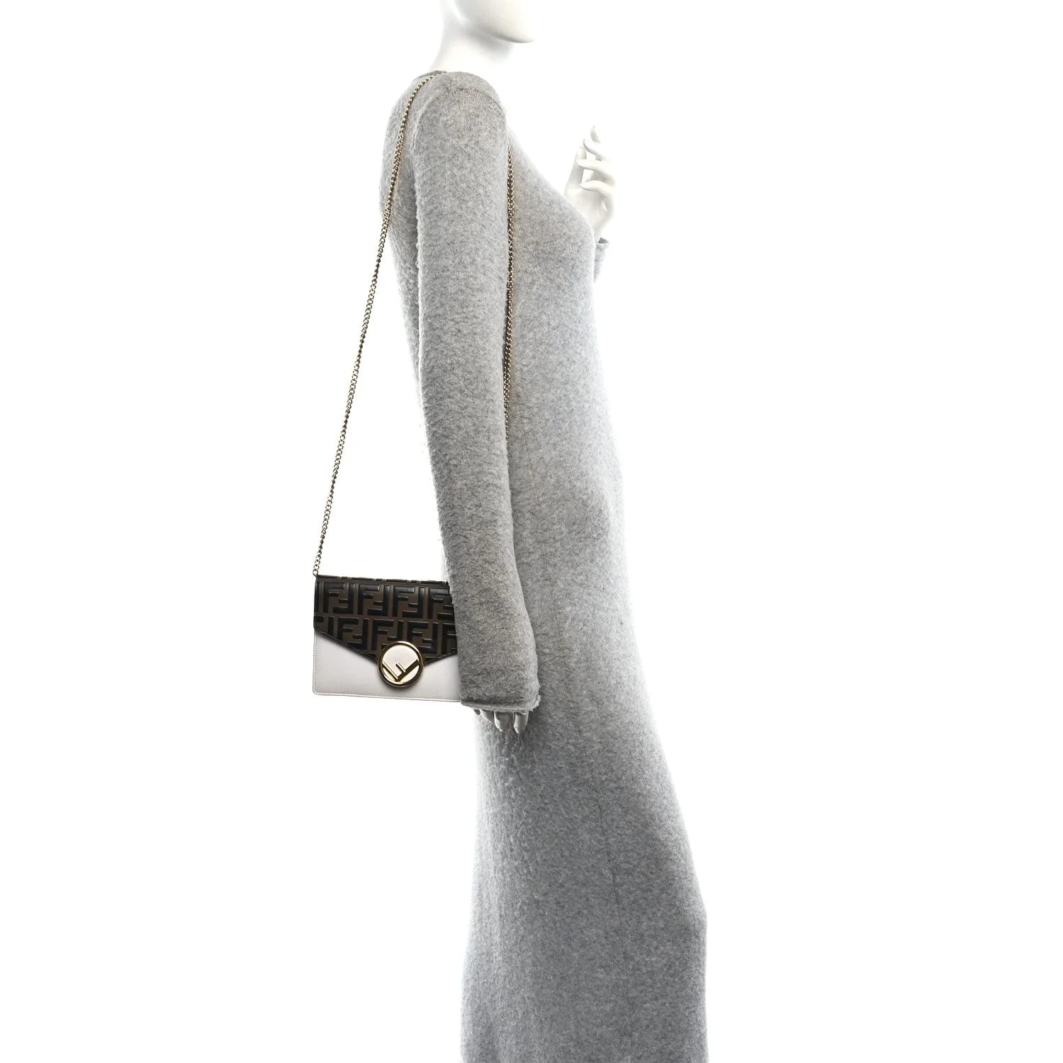 Vitello Cruise F Is Fendi 1974 Embossed Medium Envelope Wallet on Chain Maya 2