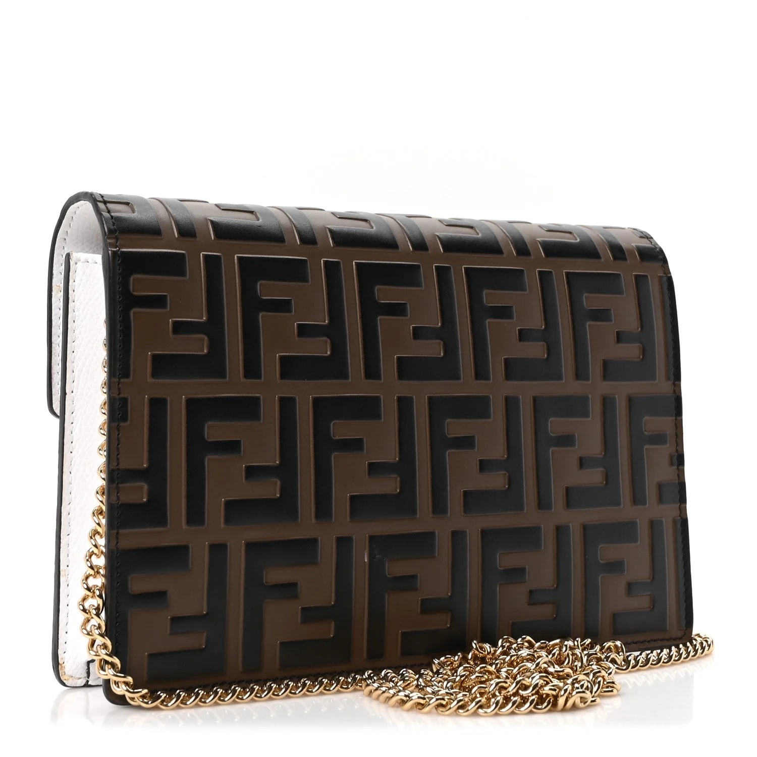 Vitello Cruise F Is Fendi 1974 Embossed Medium Envelope Wallet on Chain Maya 3