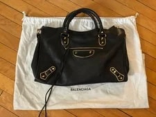 Balenciaga — Balenciaga City Classic Studs Grained Satchel Medium — Handbag — resale
