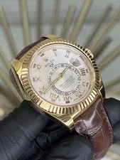 2020 Rolex SkyDweller Silver Sunray Roman Dial on Leather 326138 Card 3
