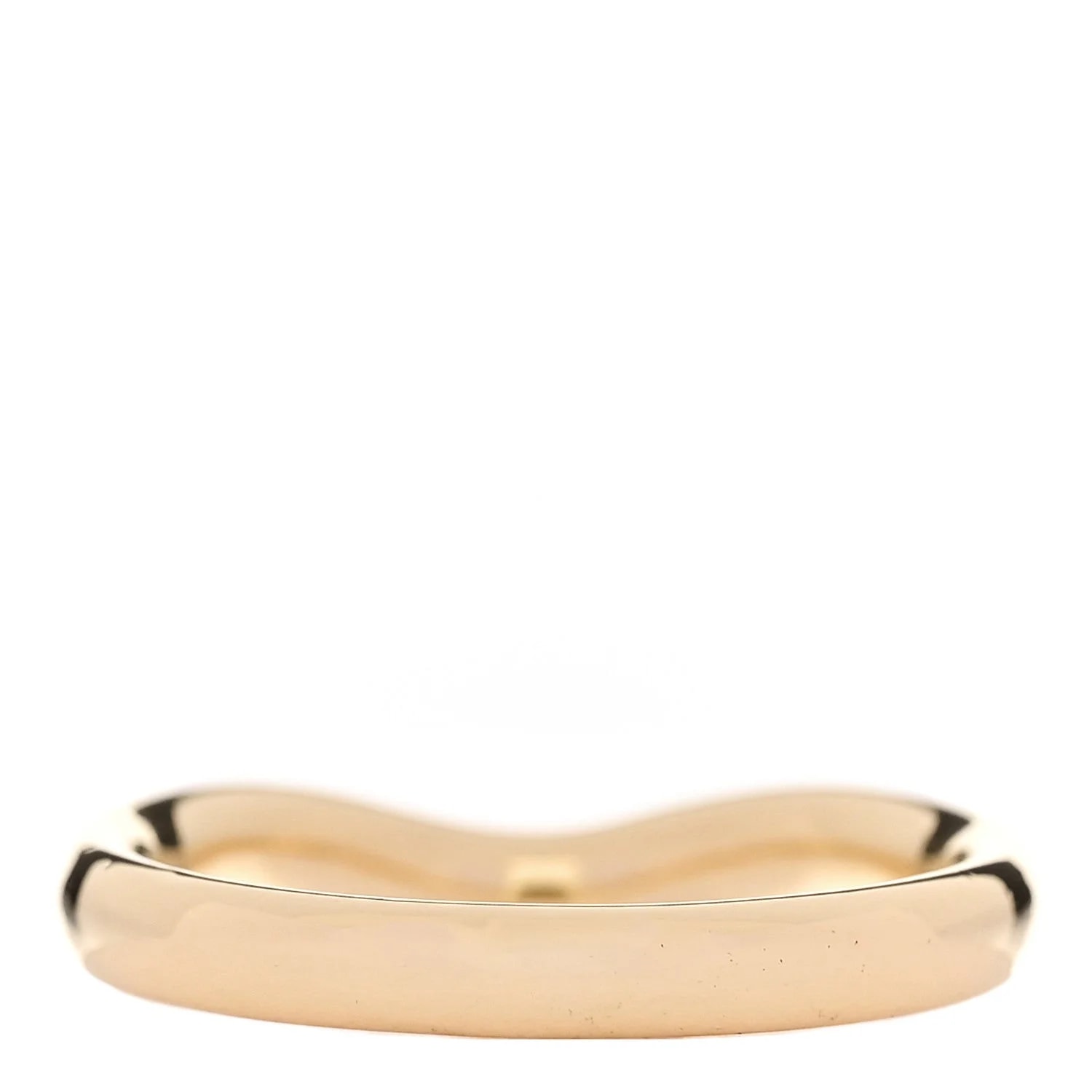 18K Yellow Gold .08ctw Elsa Peretti Curved Wedding Band 56 7.5 3