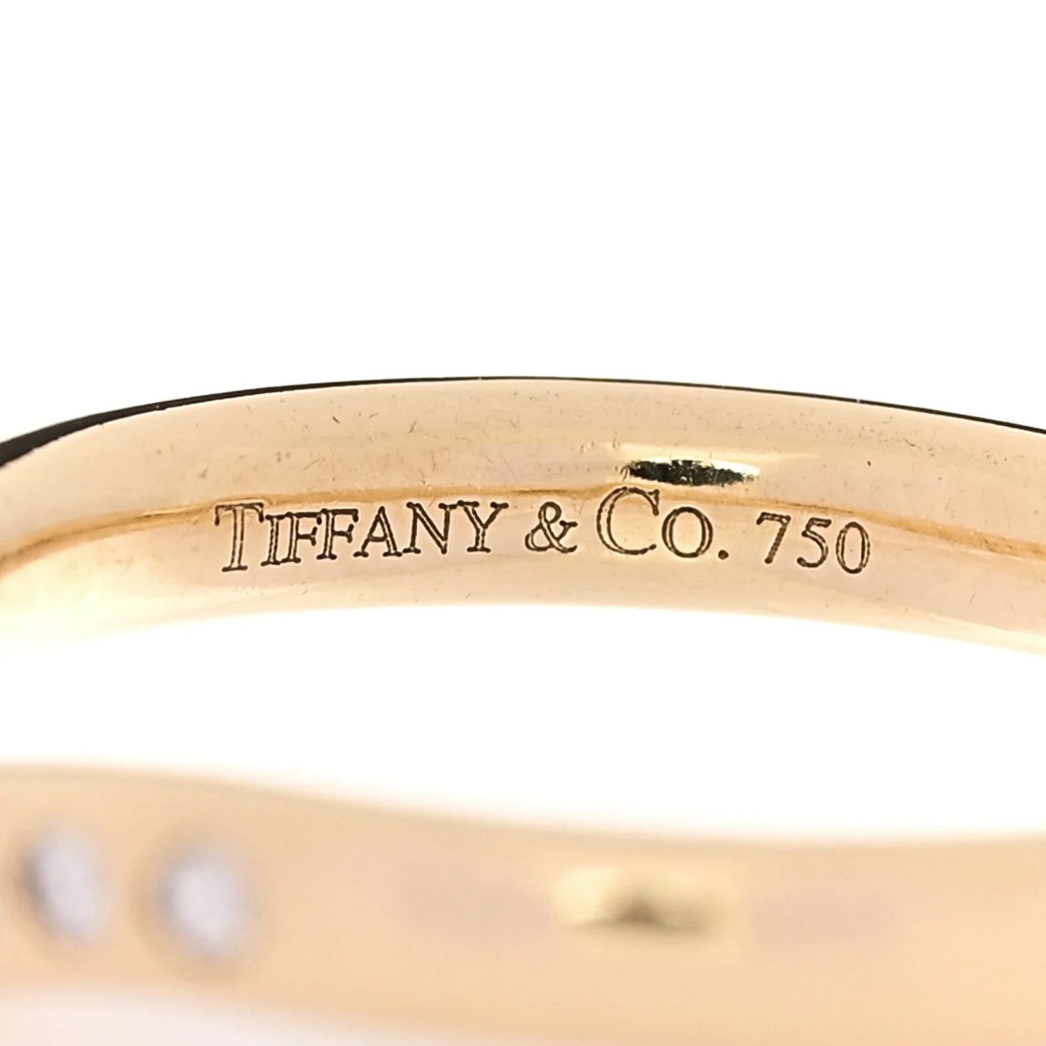 18K Yellow Gold .08ctw Elsa Peretti Curved Wedding Band 56 7.5 4