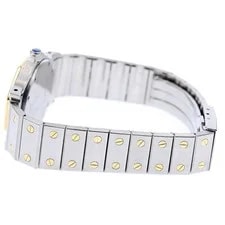 Cartier Santos Octagon LM W2001583 YG Bezel Beige Dial Quartz Watch_968183 4