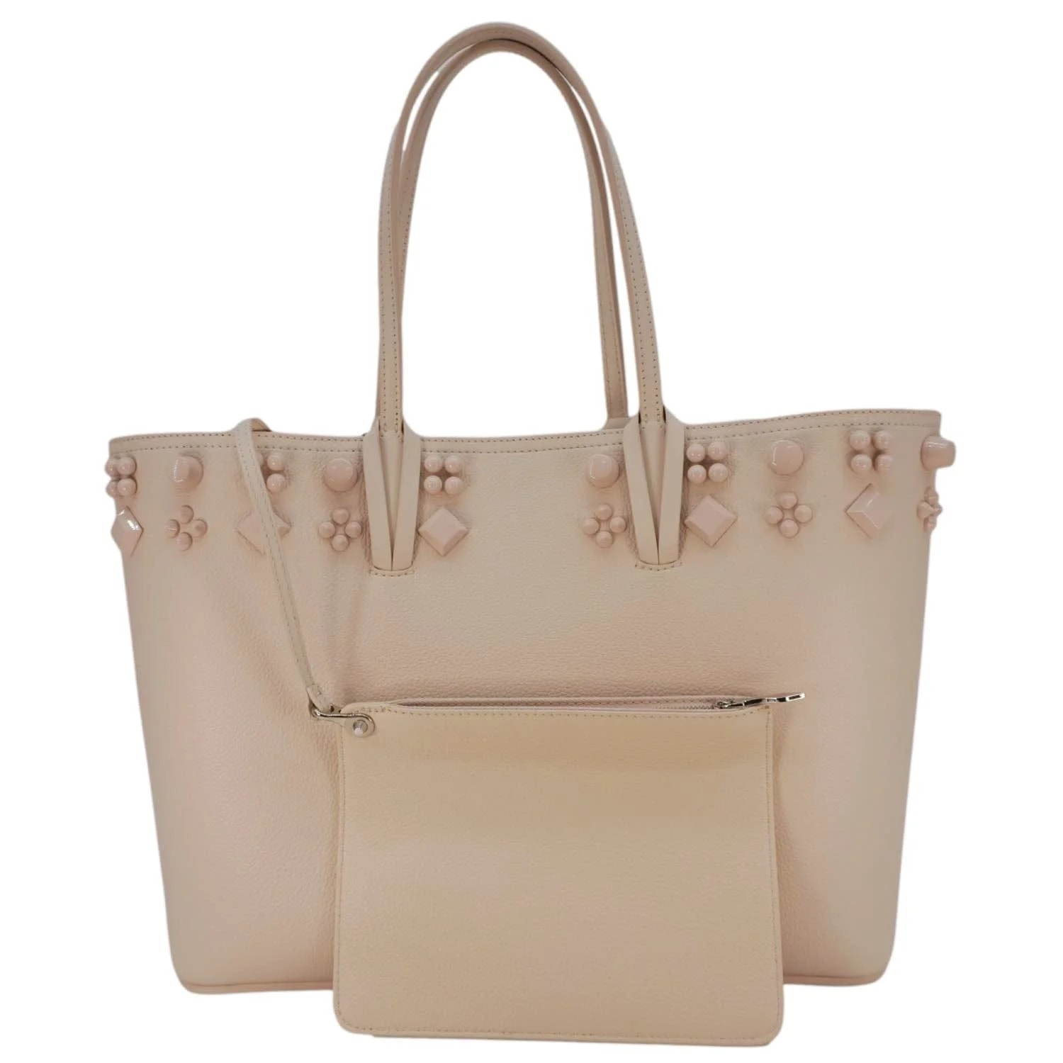 Christian Louboutin — Christian Louboutin Cabata Empire Studded Spike Leche — Handbag — resale
