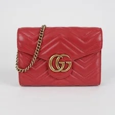 Gucci — Gucci GG Marmont Matelassé Mini Chain Crossbody 474575 157638461 [P] — Handbag — resale