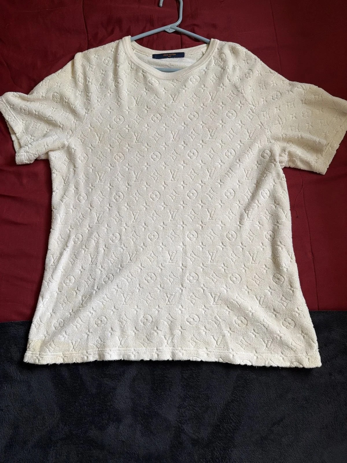 Louis Vuitton — Louis Vuitton Monogram Towelling Terry Cloth T-Shirt Cream — streetwear — resale