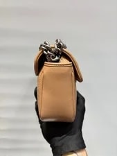Auth Gucci GG Marmont Small Nude Geometric Chain Crossbody 3