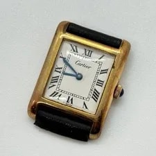 Cartier Must Tank Gold Case White Dial Hand-wound Auth Case Only 2