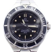 Omega — Omega Seamaster Professional 200M Quartz Stainless Steel Black Dial — Watch — resale