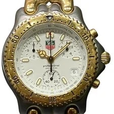 TAG Heuer Sel CG1120-0 Stainless Steel / Gold Plated 38mm White Dial #WPW129 4