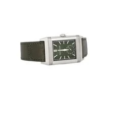 Jaeger-LeCoultre Reverso Tribute Steel Green Dial 45.6x27.4mm Q397843J Full Set 4