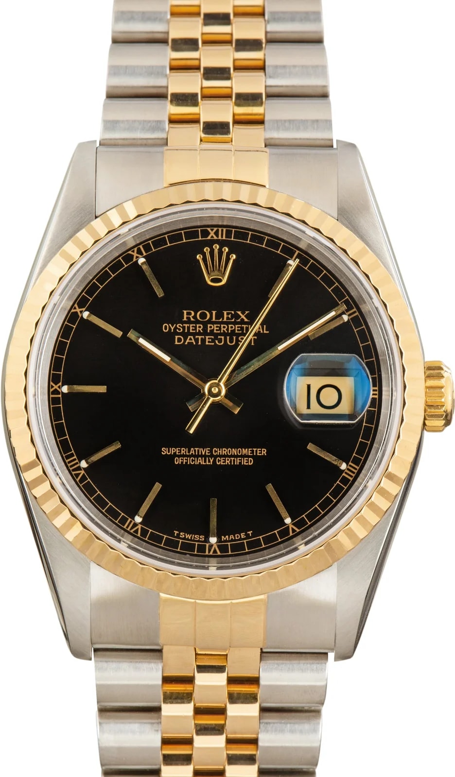 Rolex — Rolex Datejust 36 Ref 16233 Black Index Dial — Watch — resale