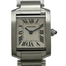Cartier — Cartier Tank Française SM W51008Q3 White Stainless Steel Quartz — Watch — resale